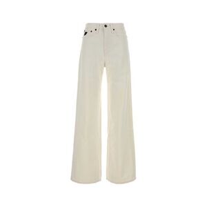Lois Women White Denim Skater Loose Wide-Leg Jeans